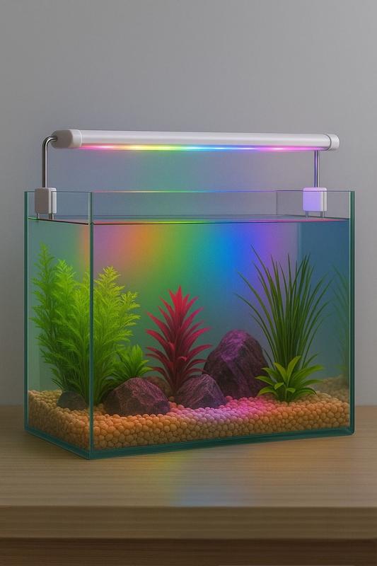 Luminaria Led Colorido RGB Aquario 50cm a 60cm Bivolt 16W - Water
